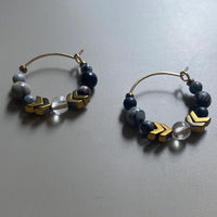 GIST Maifan/Jasper Gold Plated Hoops