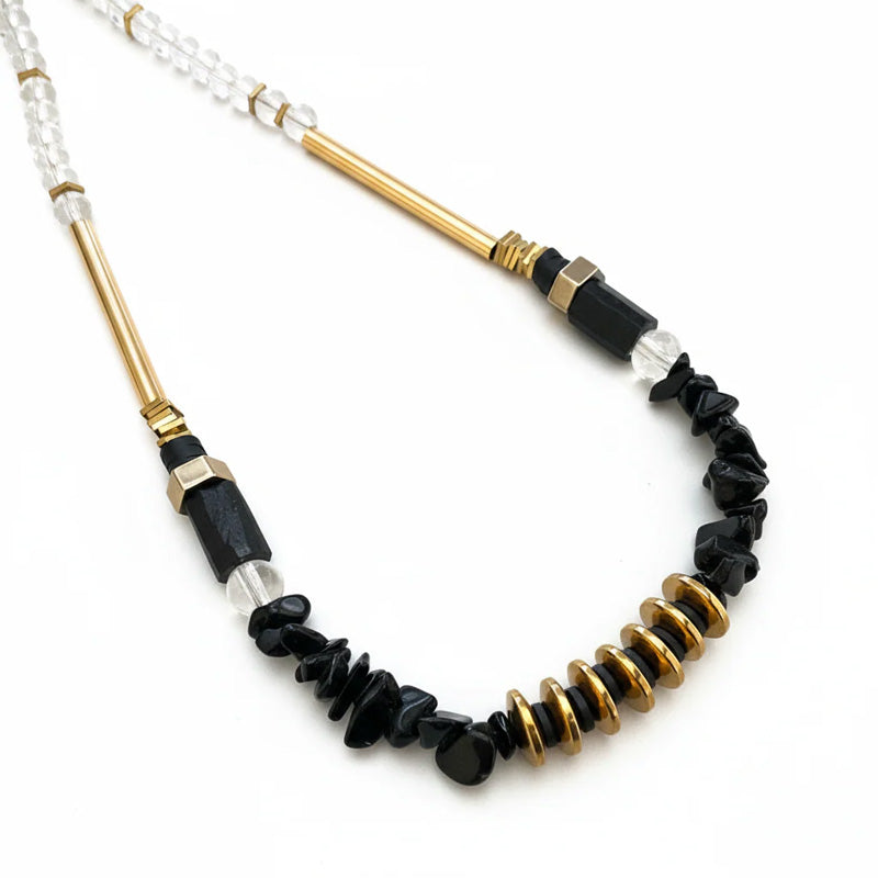 GIST Hematite Necklace Natural/Black