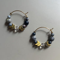 GIST Maifan/Jasper Gold Plated Hoops