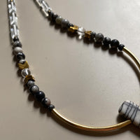GIST Glass Hematite Necklace Black