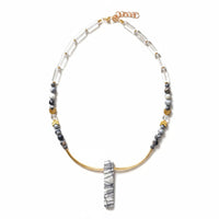 GIST Glass Hematite Necklace Black