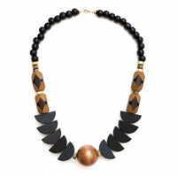 GIST Statement Hematite Necklace Black/Deep Taupe