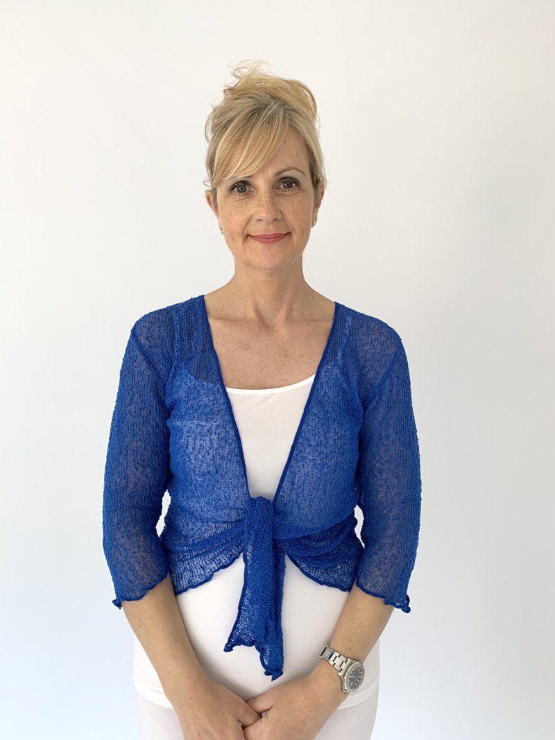 Emily Shrug Top Cobalt