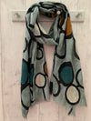 Cathy Green Circle Print Scarf
