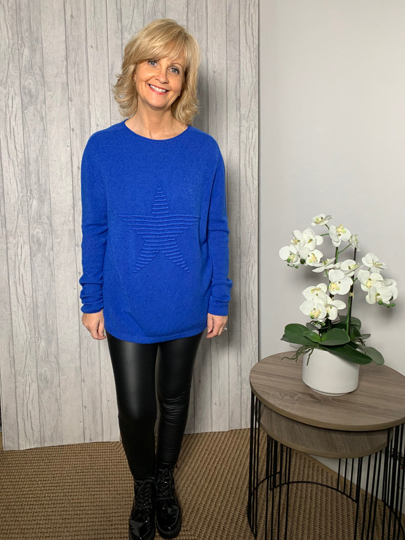 Cathy Star Sweater Cobalt