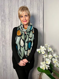 Cathy Green Circle Print Scarf