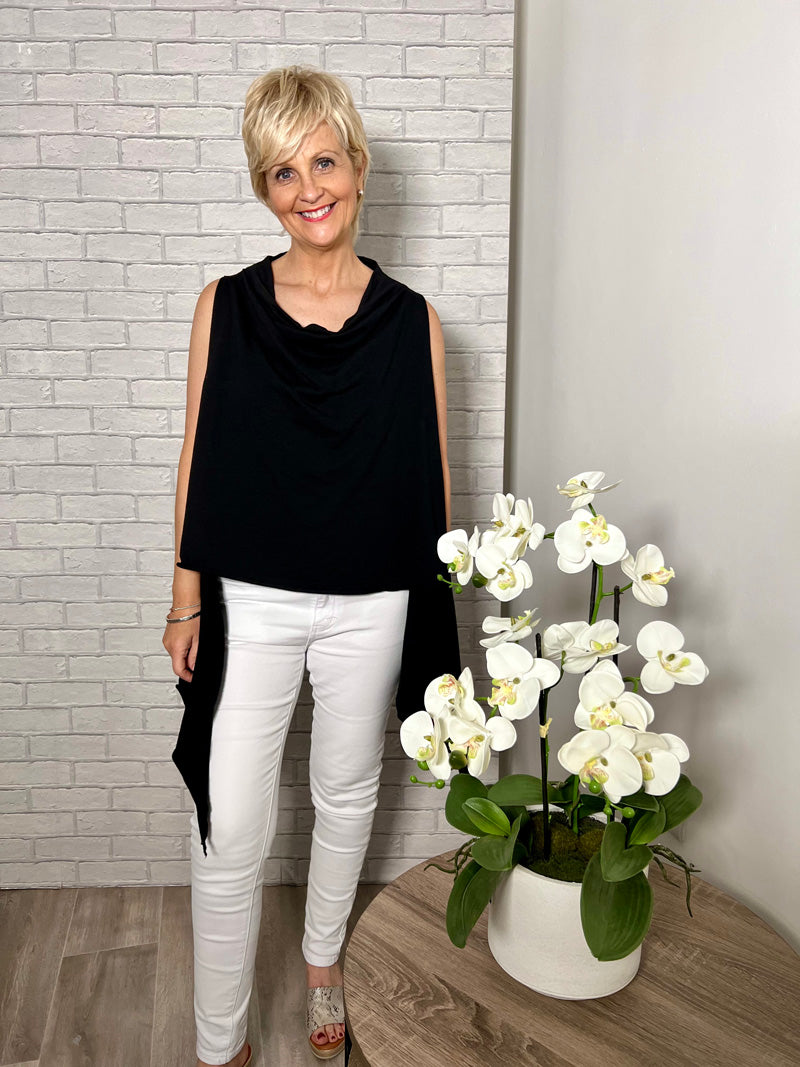Jill Cowl Neck Tunic Black