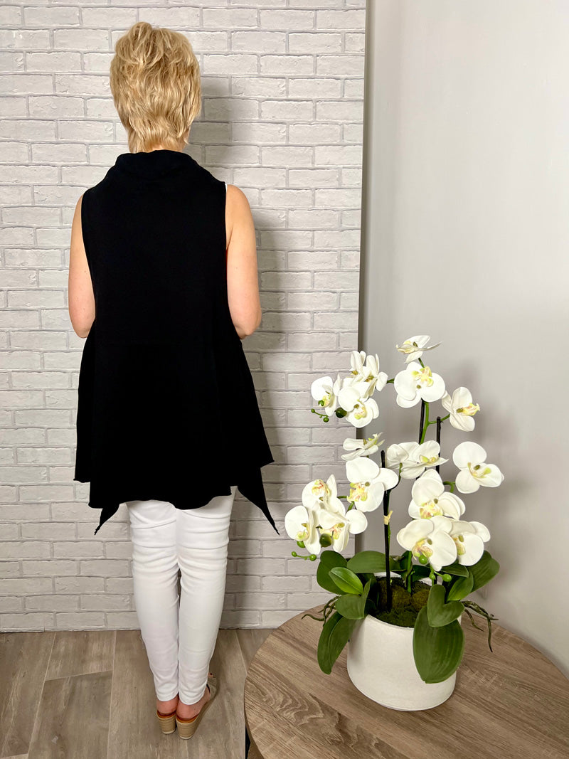 Jill Cowl Neck Tunic Black