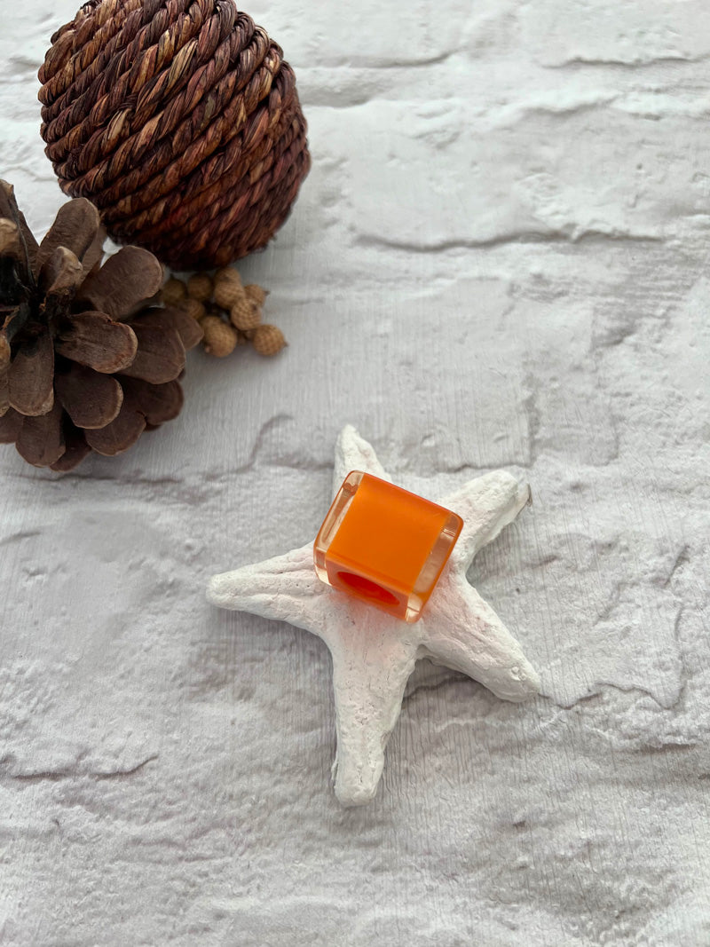 Calitaa Luxury Collection Cube Bead Orange