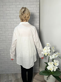 White Cotton Layering Shirt