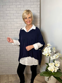 White Cotton Layering Shirt