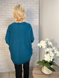Carla Plait Back Sweater Stone CURVE
