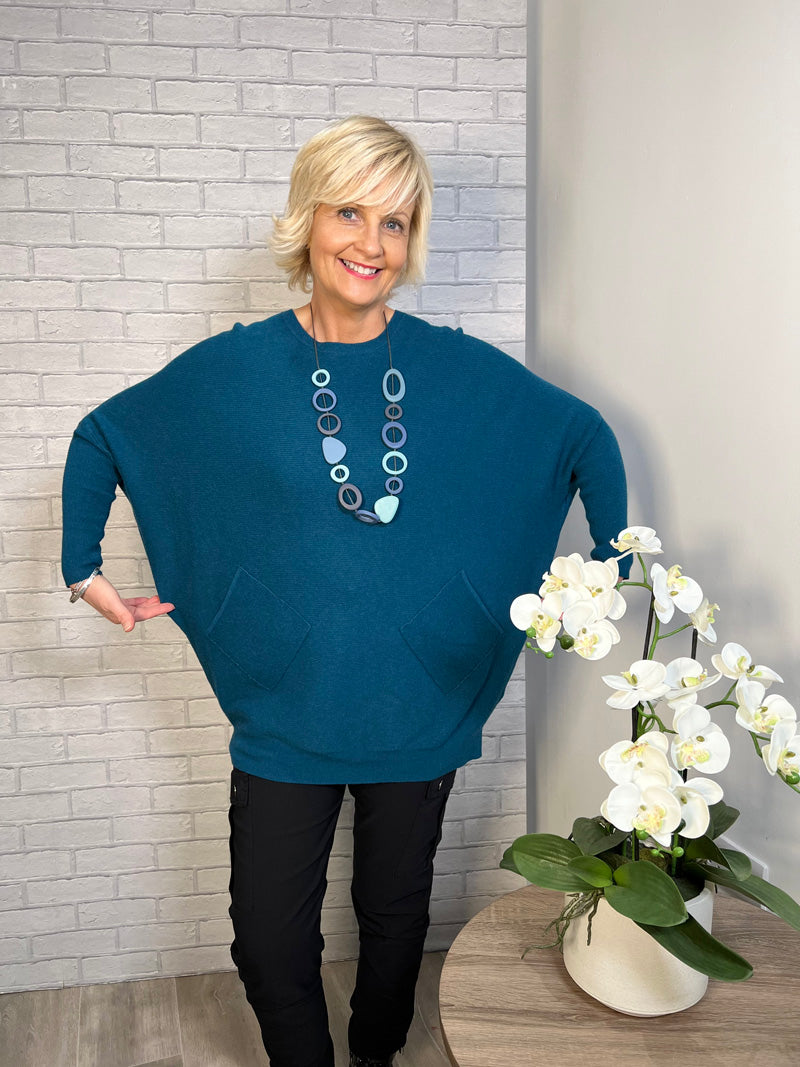 Carla Plait Back Sweater Blush Pink CURVE