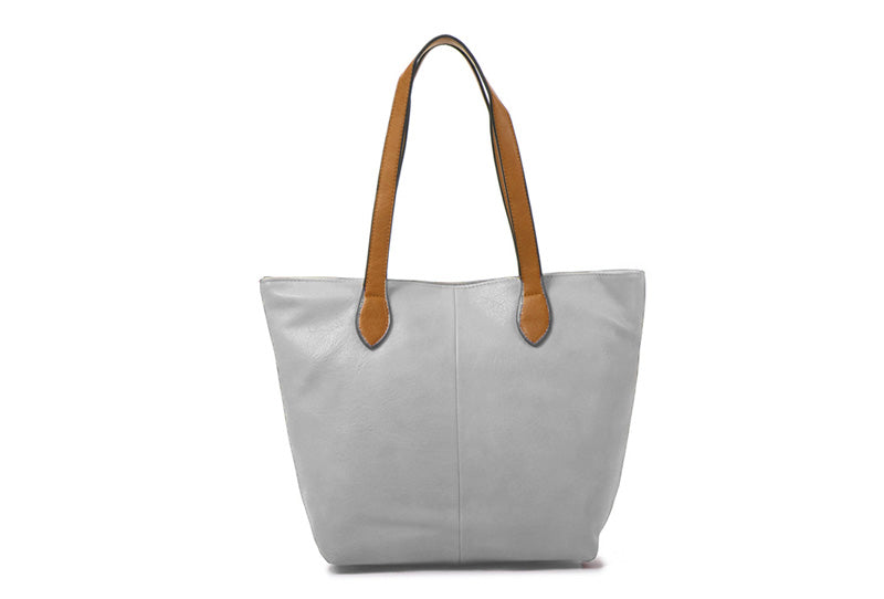 Emily Shopper Handbag Pale Grey